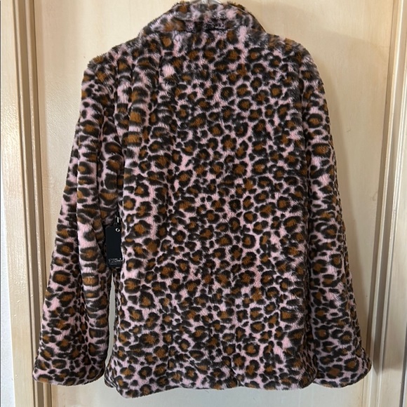 PJ Salvage Pink and Brown Teddy Jacket Plush Faux Fur size S - Picture 7 of 12